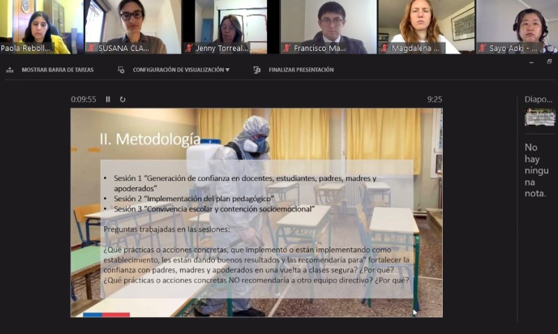 presentación conclusiones de mesa de trabajo consejo asesor vía videollamada