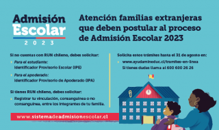 Los pasos para postulantes sin RUN al sistema de Admisión Escolar 2023