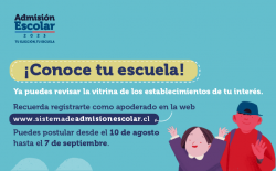 Admisión Escolar 2023 registro anticipado