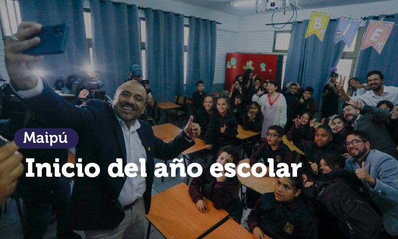 inicio del año escolar en escuela de Maipú