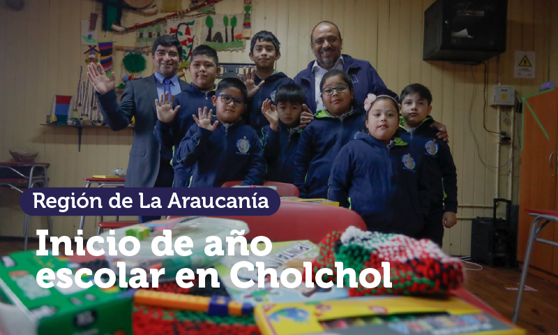 inicio de año escolar en Cholchol